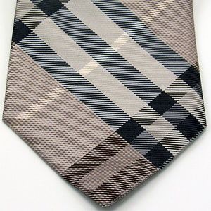 Burberry London Men's Neck Tie - Tan, Cream, Black